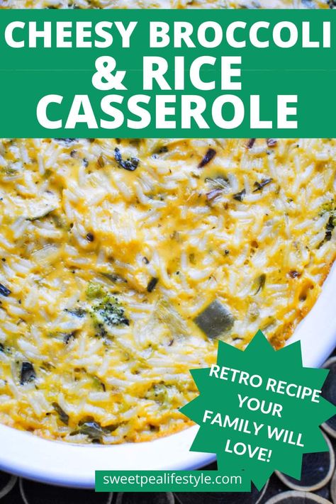 Cheesy Broccoli and Rice Casserole with Cheez Whiz is one of those classic side dishes every family gathering needs to serve! Chopped broccoli, cream of mushroom soup, and cheese whiz are mixed together with rice for a creamy family favorite! Broccoli is baked with cooked rice, leeks, green onions, mushroom soup, and lots of cheese. This is a freezer-friendly recipe that everyone in your family will love! Rice Casserole | Broccoli and Rice Casserole | Cheesy Broccoli and Rice Casserole Brocolli Rice Cheese Casserole, Easy Rice Casserole, Chicken Broccoli Rice Cheese Casserole, Mushroom Rice Casserole, Cheesy Rice Casserole, Green Rice Recipe, Broccoli Cheese Rice Casserole, Weeknight Dinner Easy, Casserole Broccoli