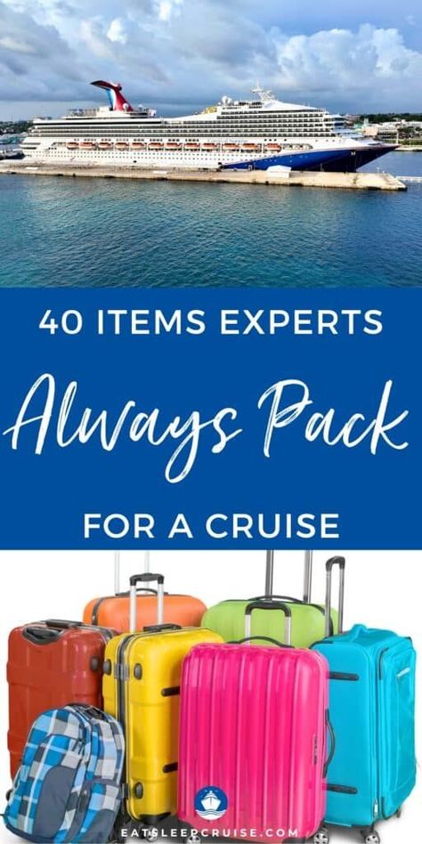 The 40 Items Experts Always Pack for a Cruise What To Pack For A 7 Day Cruise, Cruise Essentials For Women, What To Bring On A Cruise, What To Pack For A Cruise, Pack For Cruise, Cruise Essentials Packing Lists, Disney Dream Cruise Ship, Pack For A Cruise, Cruise Hacks