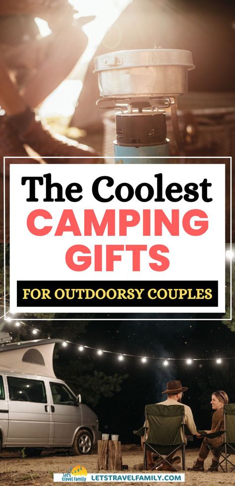 Calling all outdoorsy couples! Get ready to take your camping game to the next level with our awesome selection of camping gifts for couples who love the outdoors. Whether you're planning a romantic getaway or an exciting outdoor adventure, these thoughtful camping items for couples will make sure your next trip is unforgettable! Camping Gift Ideas, Romantic Camping, Outdoorsy Couple, Gift Ideas For Couples, Camping Lovers, Camp Wedding, Camping Items, Camping Games, Gifts For Couples