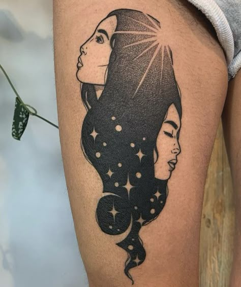 Big Coverup Tattoo, Big Cover Up Tattoos For Women, Tattoo Ideas Space, Galaxy Tattoo Ideas, Tattoo Solar System, Big Cover Up Tattoos, Tattoo Astronaut, Tattoo Sky, Watercolor Galaxy Tattoo