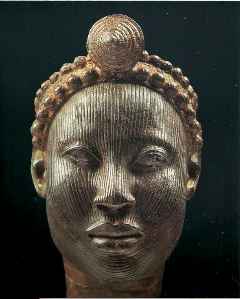 Head of Ooni with Crown Nigeria, 12th-15th century Brass, 24cm Black Princess Aesthetic, Mask Portrait, Yoruba Culture, Nigerian Culture, Princess Fantasy, Yoruba People, Afrique Art, Indus Valley Civilization, African Spirituality