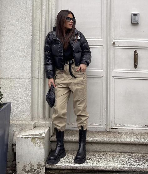 How To Wear Combat Boots Like An It Girl Fendi Rockoko Combat Boots Outfit, Combat Boot With Skirt, Black Patent Combat Boots Outfit, Cargo With Boots, Dressy Combat Boots Outfit, Combat Boots And Dress Outfit, Military Boots Outfit Womens, Chunky Combat Boots Outfit, Army Boots Outfit Women