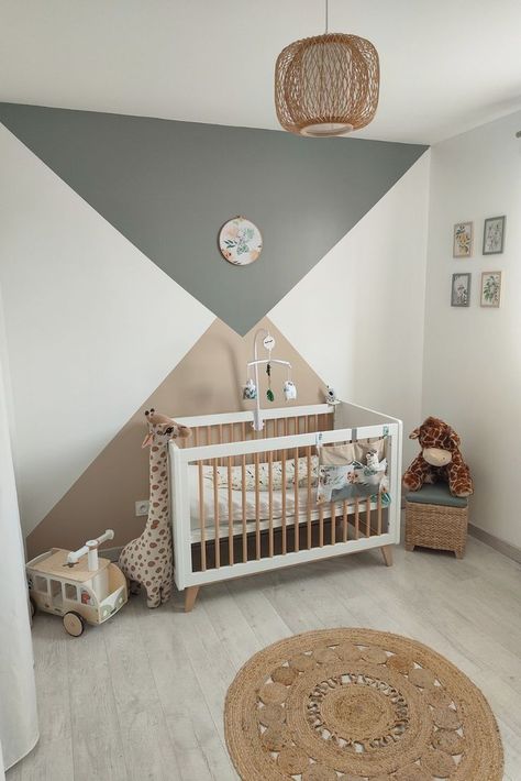 awsome baby room decor design for your apartment design.
#bybyroom
#bybyroomdecor
#bybyroomdesign
#bybyroominterior Kids Room Wall Paint, Baby Room Decor Ideas, Room Decor Design, Kids Shared Bedroom, Small Kids Room, Room Accent Wall, Room Wall Painting, Nursery Room Design, Baby Boy Room Nursery