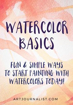 Watercolor Basics, Beginning Watercolor, Paint With Watercolors, Easy Watercolor Painting, Painting With Watercolors, Watercolor Painting For Beginners, Learn Watercolor Painting, Water Coloring, Watercolor Beginner