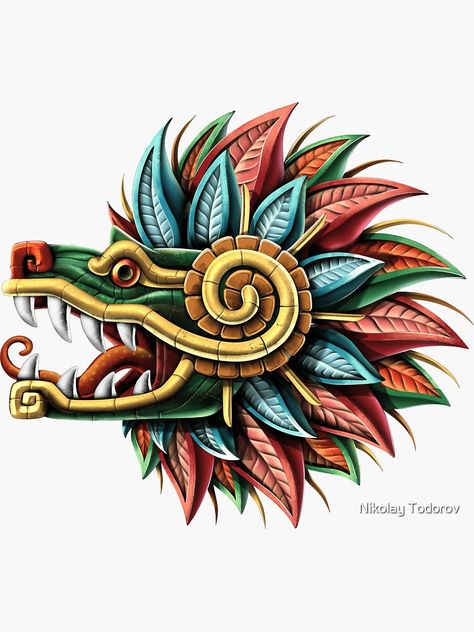 Mexican Lizard Art, Aztec And Mayan Art, Quetzalcoatl Art, Aztec Snake, Aztec Dragon, Aztec Serpent, Aztec Costume, Aztec Warrior Tattoo, Aztec Artwork