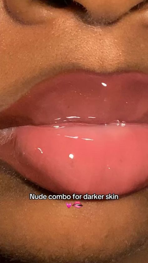 @ritaonsaturnNude Lip Combos Cute Glossy Lips, Pink Lip Liner And Gloss Combo, Nude Make Up Glam, Black Pink Lip Combo, Lip Combos For Caramel Skin, Cute Lip Combos Brown Skin, Pink Lip Liner Black Women, Nyx Lip Combo Black Women, Ombre Lip Combos For Dark Skin