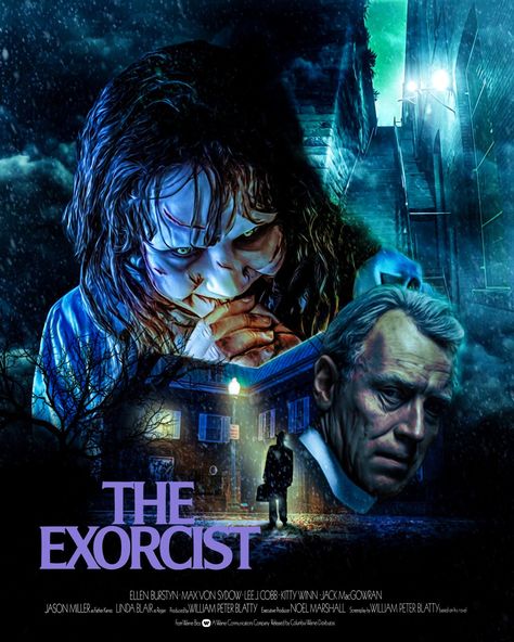 The Exorcist Regan, Exorcist Movie, Exorcist 1973, The Exorcist 1973, Linda Blair, Awesome Artwork, Horror Pictures, Slasher Movies, Horror Artwork