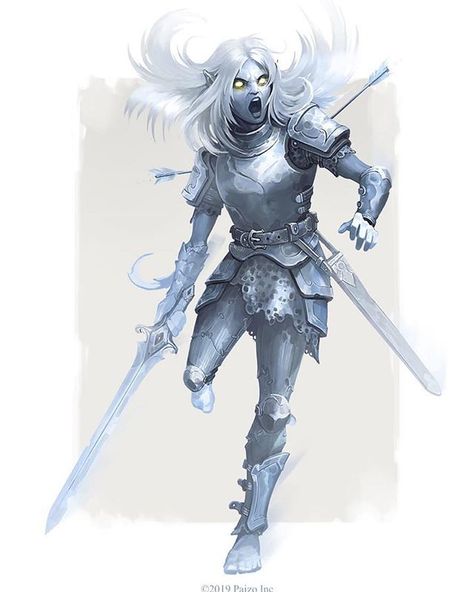 #Repost @yasen_stoilov  Ghost soldier. Illustration done for Pathfinder. 2019 Paizo Inc. Art director: Sarah Robinson.  #ghost #soldier #warrior #sword #curse #magic #pathfinder #illustration #characterdesign #characterillustration #character #conceptart #conceptartist #illustrationoftheday #art #artoftheday #artistofinstagram #artistoninstagram #fantasy #fantasyart #fantasyartist #creature #creaturedesign Ghost Soldier, Woman In Armor, Soldier Illustration, Ghost Soldiers, Pathfinder Character, Heroic Fantasy, Dnd Monsters, Dungeons And Dragons Characters, Fantasy Monster