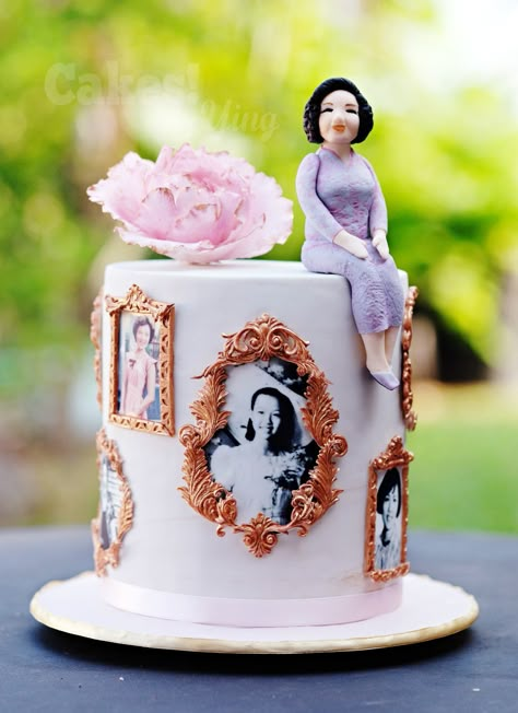 79th Birthday Cake Ideas For Grandma, Grandma Bday Cake, Cake 80th Birthday For Women, 60 Birthday Cake Ideas For Women, 80th Bday Cake For Women, 60th Birthday Cake Women, Grandma Cakes Birthday, 90th Cake Ideas, Happy 60th Birthday Woman Cake