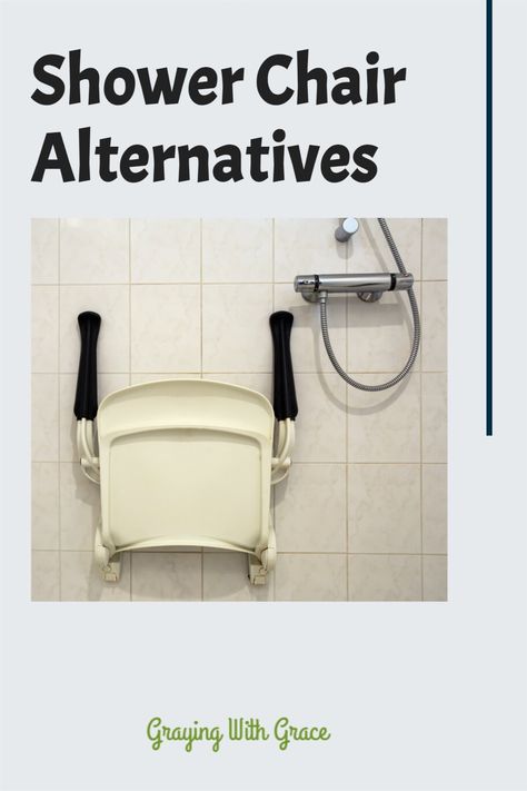 Shower chairs sometimes occupy a lot of space in the bathroom. So keep reading as we discuss nine great shower chair alternatives for the bathroom safety of your senior loved ones. #grayingwithgrace #seniors #eldercare #showerchairs #showerchairsforseniors Diy Shower Chair, Shower Chair Ideas Bathroom, Shower Chair Ideas, Chair Alternatives, Shower Chairs For Elderly, Shower Chairs, Bathroom Chair, Living Bathroom, Bath Seats