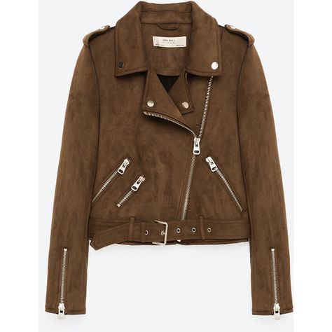 SUEDE EFFECT JACKET - Faux-LEATHER-WOMAN | ZARA United States (375 SAR) ❤ liked on Polyvore featuring outerwear, jackets, zara, leather jacket, coats & jackets, genuine leather jackets, brown jacket, 100 leather jacket, brown leather jacket and real leather jackets Zara Biker Jacket, Fake Leather Jacket, Zara Leather Jacket, Leather Jacket Brown, Brown Faux Leather Jacket, Suede Biker Jacket, Suede Biker, Best Leather Jackets, All Black Fashion