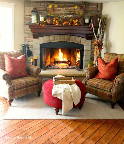 Pretty Corner Stone Fireplace - stone is Owens Corning Cultured Sone - Country Ledgestone in Chardonnay, the trim stone around the opening is Trim Stone in Taupe, the Auburn Mantel Shelf is by Pearl Mantels Corner Stone Fireplace, Comfy Living Room Decor, Design Camino, Fireplace Seating, Comfy Living Room, Living Room Furniture Arrangement, Hearth Room, Furniture Placement, Corner Fireplace