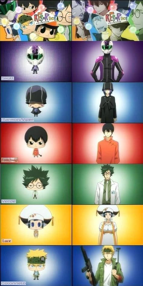 Katekyo Hitman Reborn- arcobaleno Otaku Day, Reborn Anime, Vongola Family, Katekyo Hitman Reborn, Reborn Katekyo Hitman, Hitman Reborn, All Anime, Digimon, Me Me Me Anime