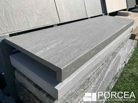 Porcea Greige - Porcea Stone l Outdoor Porcelain Tiles Patio Walkway, Outdoor Porcelain Tile, Landscape Pavers, Porch Tile, Blue Granite, Outdoor Stone, Coping Stone, Modern Landscape Design, Unique Name