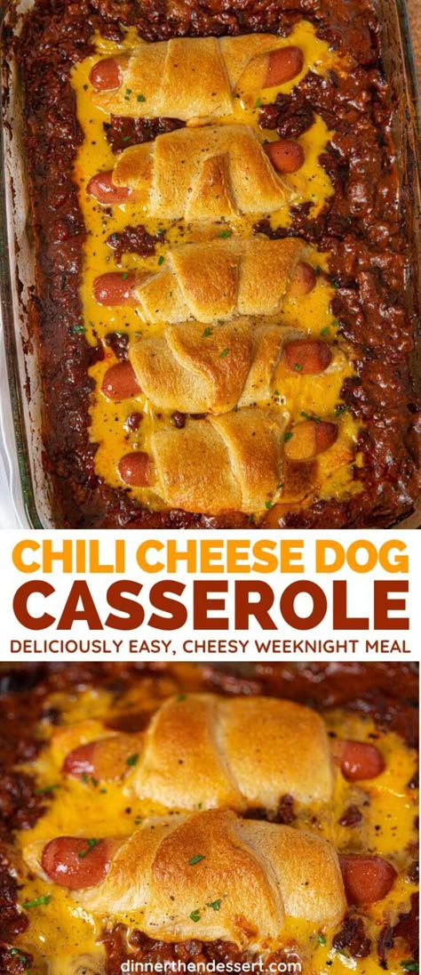 Chilli Cheese Dogs, Hot Dog Casserole, Chili Dog Casserole, Chili Cheese Dog Casserole, Chili Dog, Chili Cheese Dogs, Cheese Dog, Baked Dinner, Chili Dogs