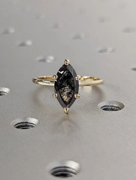 MAIN STONE
Type: Natural Salt and Pepper Diamond
Cut: Marquise
Color: Dark / Grey / Icy

#1 #Carat #Marquise #Engagement #Ring #Marquise #Salt #and #Pepper #Diamond #Solitaire #Engagement #Ring #Wedding #Ring #Anniversary #Ring #14K #Yellow #Gold #14k #white #gold #ring #diamond #ring #engagement #ring #marquise #engagement #marquise #ring #marquise #solitaire #promise #ring #solitaire #ring #unique #engagement #vintage #ring #wedding #ring #salt #and #pepper #ring #dainty #wedding #band 1 Carat Marquise Engagement Ring, Gold Images, Marquise Wedding Ring, Engagement Ring Types, Black Zirconium Ring, Engagement Ring Marquise, Marquise Engagement Ring, Cute Engagement Rings, Minimalist Luxury