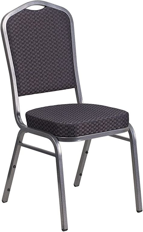 Flash Furniture HERCULES Series Crown Back Stacking Banquet Chair in Black Patterned Fabric - Silver Vein Frame Event Rental Business, Steel Bed Design, Banquet Chairs, Hotel Chair, Steel Bed, Natural Fiber Rugs, Event Rentals, Wedding Ceremonies, Upholstered Seating