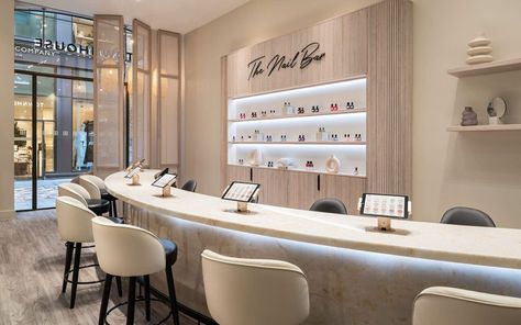 The best things to do in Canary Wharf in winter 2023 Desain Salon Kuku, Luxury Nail Salon, Salon Openings, Salon Design Ideas, Plush Armchair, Nail Salon Interior, Nail Salon Decor, Marble Arch, Nail Salon Design