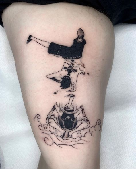 Ace Tattoo One Piece, Anime Tattoo Ideas, Ace Tattoo, Ghibli Tattoo, Manga Tattoo, One Piece Tattoos, Crow Tattoo, Pieces Tattoo, Anime Tattoo