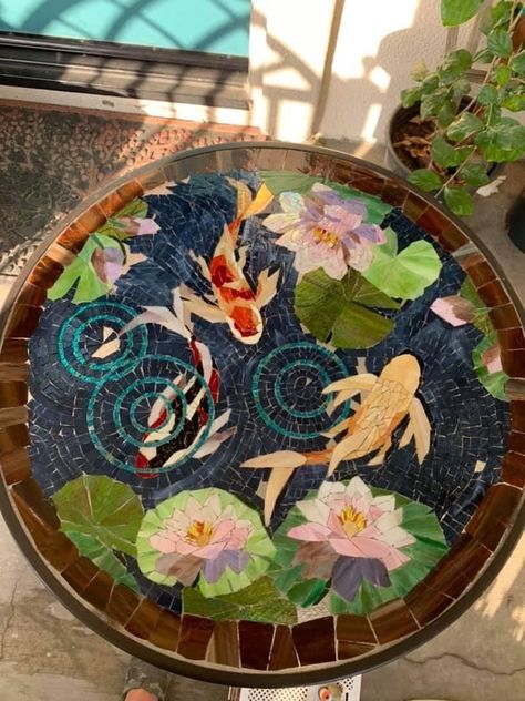 Pin by チカ on mosaico | Mosaic birdbath, Mosaic art, Mosaic glass Wall Medallion, Stained Glass Mosaic Art, Mosaic Birdbath, Mosaic Table Top, Mosaic Garden Art, Mosaic Stained, Mosaic Tile Art, Glass Mosaic Art, Mosaic Artwork