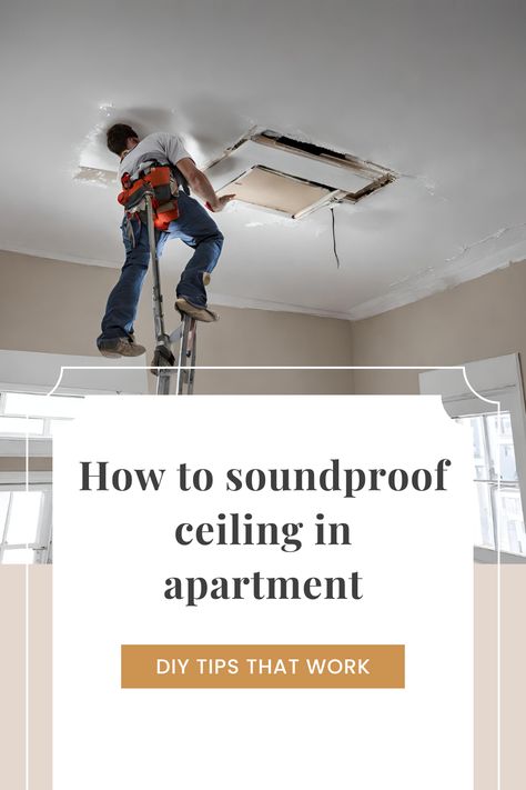 Tired of upstairs noise? Discover how to soundproof your apartment ceiling effectively and enjoy a quieter living space. 🏢🔇 #SoundproofCeiling #ApartmentLiving #NoiseReduction #DIYHome #QuietSpace #AcousticDesign #CeilingSoundproofing #PeacefulApartment #HomeImprovement #SoundproofingSolutions Sound Proof Ceiling, Soundproof Apartment, Sound Proofing Ceiling, Apartment Ceiling, Sound Proofing A Room, Sound Proofing Apartment, Sound Proof Flooring, Soundproof Ceiling, Soundproofing Material