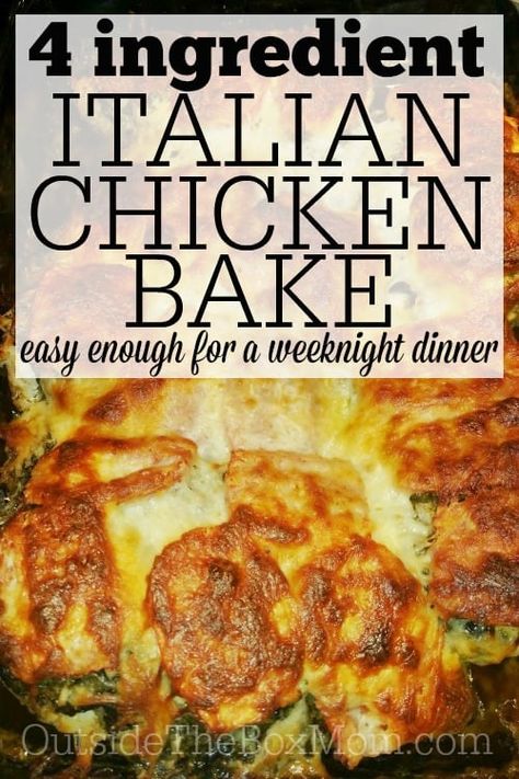 Italian Chicken Bake - Working Mom Blog | Outside the Box Mom Italian Chicken Bake, Chicken Mozzarella Pasta, Italian Baked Chicken, Tomato Basil Chicken, Top Chicken Recipes, Baked Dinner, Chicken Bake, Easy Baked Chicken, Tomato And Cheese