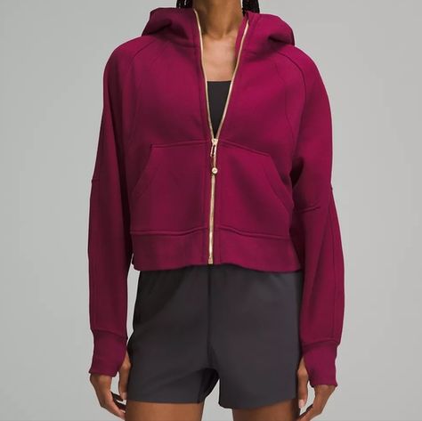 NWT Lululemon Scuba Oversized Full-Zip Hoodie Deep Luxe/Gold XS/S Scuba Oversized Full Zip, Scuba Top, Anna Claire, Lululemon Sweatshirt, Cropped Half Zip, Joe Wicks, Lululemon Scuba Hoodie, Half Zip Hoodie, Lululemon Scuba