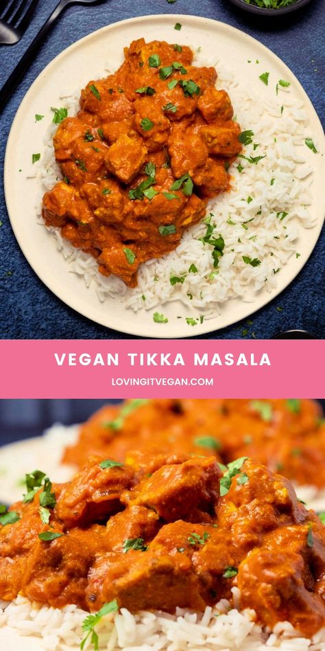 Vegetable Tikka Masala, Mushroom Tikka, Vegan Tikka Masala, Vegan Naan, Tikka Masala Sauce, Masala Sauce, Tikka Masala Recipe, Vegan Meal Plans, Vegan Cookbook