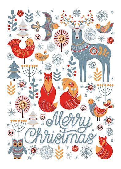 The pattern of animals, flowers, trees, birds. The #Scandinavian style. Folk art. #Christmas pattern.  #Posters #folkart #merrychristmas Scandinavian Folk Art Christmas Cards, Scandinavian Border Design, Scandinavian Folk Art Swedish Style, Scandinavian Folk Art Christmas, Folk Art Christmas Tree, Christmas Folk Art, Folk Art Christmas, Arte Folk, Folk Art Flowers