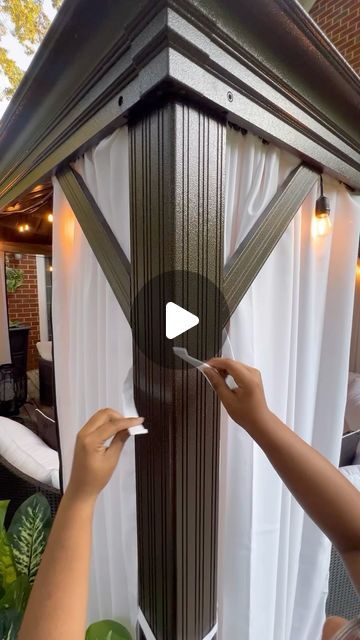 ✨Stacyann✨Interior Designer | Content Creator | Mother of 2 | on Instagram: "Curtains can completely change a space.  Shop @thehues.home and receive 25% off their entire website.  Use discount code: Stacyann25  Product name: Custom UVShield Canvas Outdoor Gazebo Curtains Sidewalls (custom zippers added)  https://www.thehues.com/  #amazonprime #amazinprimevideo #homeinterior #amazonprimeweek #stylingvideo #stylingtutorial #designer #homedecoration #homedecor #reel #outdoorspace #designinspiration #diningroomdecor #livingroomdecor #interior #house #docoration #explorepage #furniture #homedesign #decor #reelsinstagram #homeinteriordesign #homegoods #interiors123 #amazondeals #amazonhomedecor #amazonhome #amazonmusthave #homeinspiration #homedesign" Outdoor Gazebo Curtains, Gazebo Curtains, Outdoor Gazebo, Patio Curtains, African American Hair, Outdoor Gazebos, Amazon Home Decor, The Orator, African American Hairstyles