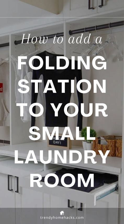 This article is tailored to individuals seeking to elevate both the aesthetic appeal and practicality of their living spaces by incorporating a folding station into their compact laundry room. 

Providing insightful and actionable advice, we will delve into the steps to seamlessly integrate this feature, turning laundry day from a tedious task into a delightful experience.

Click to read more! Small Laundry Room With Folding Area, Folding Space In Laundry Room, Laundry Room Design Folding Counter, Laundry Folding Station Ideas, Fold Out Laundry Table, Folding Station Laundry Room, Fold Down Laundry Table, Laundry Room Folding Station Ideas, Tiny Laundry Room Ideas Stackable