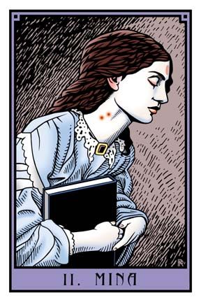 The Vampire Tarot deck. Dracula Fanart, Tarot High Priestess, Mina Murray, Dracula Book, Mina Harker, Horror Literature, Fantasy Witch, The High Priestess, Bram Stoker's Dracula