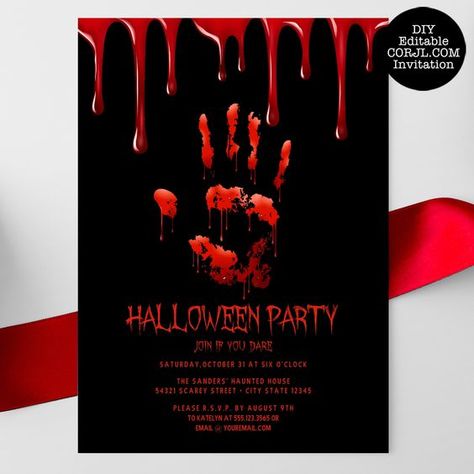 Blood Halloween Invitations, Halloween Invitations, Creepy Blood Halloween Invitations, Corjl Invitation Template, Costume Party Invitations Halloween fonts #halloweenfonts fonts #fonts font #font 3.290 Halloween Invitations Template Blank, Halloween Party Invitations For Adults, Halloween Party Invitations Template, Halloween Invitations Template, Halloween Invitation Ideas, Scary Halloween Invitations, Halloween Fonts Alphabet, Invitations Halloween, Halloween Invitation Template