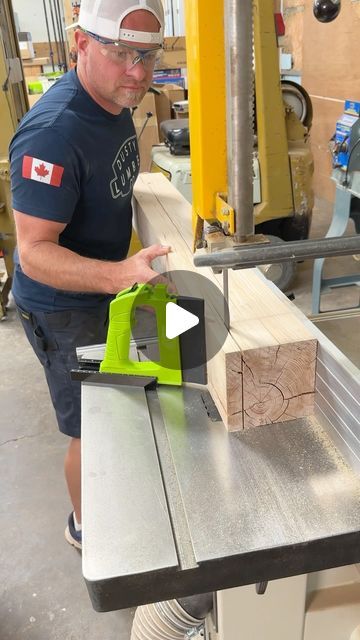 Dustin Mitchell on Instagram: "Over to the bandsaw now to resaw some of the pieces down to a smaller size and using this sweet @bowproducts_featherpro guide pro bandsaw guide to keep the material against the fence #woodworking #tools #maker" Woodworking Hacks Tips, Homemade Tools Woodworking, Band Saw Projects, Homemade Bandsaw Mill, Diy Bandsaw, Woodworking Bandsaw, Bandsaw Projects, Wood Restoration, Bandsaw Mill