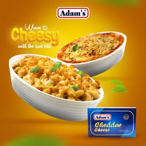 Say cheese! Add a touch of bold flavor to your favorite dishes with the rich taste of Adam's Cheddar Cheese #AdamsFoodMilks #CheddarCheese #Cheese Cheese Poster Design, Cheese Advertisement, Cheese Advertising, Milk Advertising, Fast Food Advertising, Chedder Cheese, Abstract Ideas, Cheese Party, Ganpati Decoration