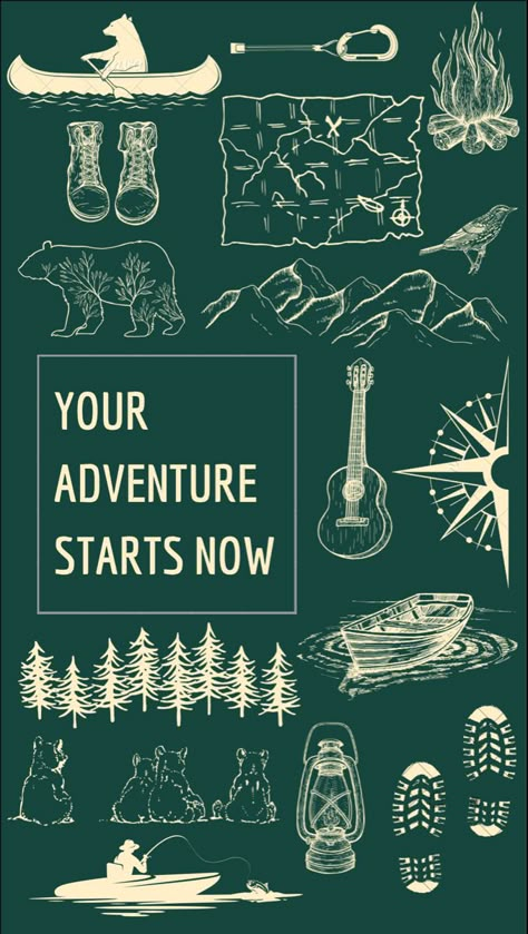 Outdoor Illustration Graphic Design, Outdoor Company Branding, Outdoorsy Graphic Design, Camping Design Graphics, National Park Graphic Design, Summer Camp Graphic Design, Outdoors Graphic Design, Hiking Graphic Design, Camping Illustration Graphics