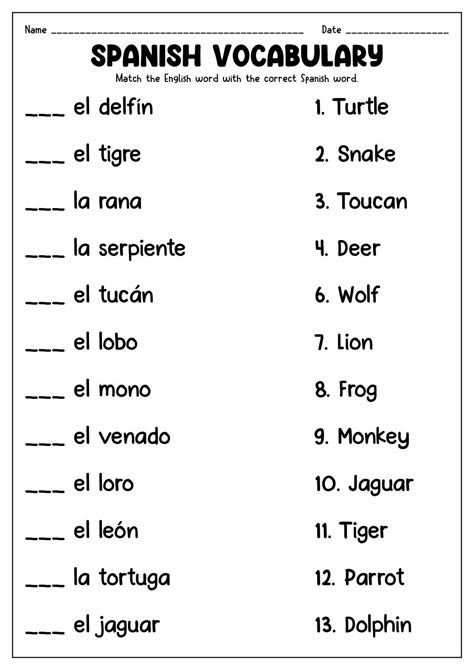 Grab these Spanish worksheets for kids to help them learn animals in Spanish! Spanish Advanced, Spanish Words For Kids, Spanish Practice Worksheets, Beginner Spanish Worksheets, Preschool Spanish Lessons, Classroom 2023, Spanish Homework, Beginner Spanish Lessons, Ell Resources