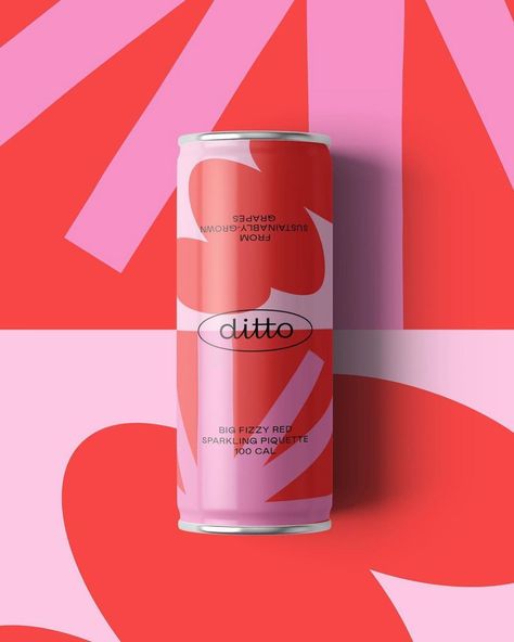 @bestofpackaging on Instagram: “Big, fizzy, red and good looking. Designed by @buddybuddy.co for @drink_ditto — selected by @mat_buckets #bestofpackaging” Rose Packaging, Juice Branding, Drinks Packaging Design, Packaging Label Design, Soda Brands, Alcohol Packaging, Self Branding, Drinks Brands, Drinks Design