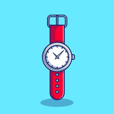 Premium and expensive watch illustration... | Premium Vector #Freepik #vector #cartoon Hand Watch Drawing, Watch Art Drawing, Watch Illustration Design, Template Account Bank Maybank, Watch Illustration, Tech Icons, How To Draw Anything, Boy Cartoon Characters, Watch Cartoon