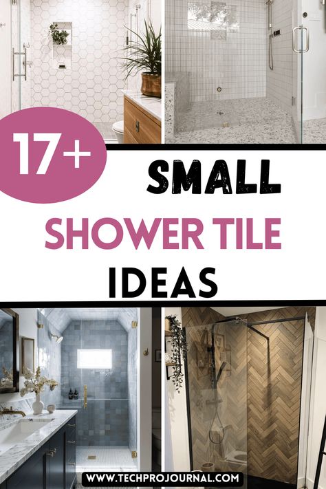 Confused about a bathroom refresh, these small shower tile ideas bring style and function to compact spaces! Small shower tile ideas can help transform your shower into a sleek, eye-catching feature. Tile Shower Walls Ideas, Guest Bath Tub Shower Tile, Tiled Bathrooms Walls, Small Bathroom With Walk In Shower Ideas Subway Tiles, Bathroom Small Shower Ideas, Small Tiled Showers Walk In, Shower Tile Color Ideas, Shower With Two Different Wall Tiles, Shower Insert With Tile Above