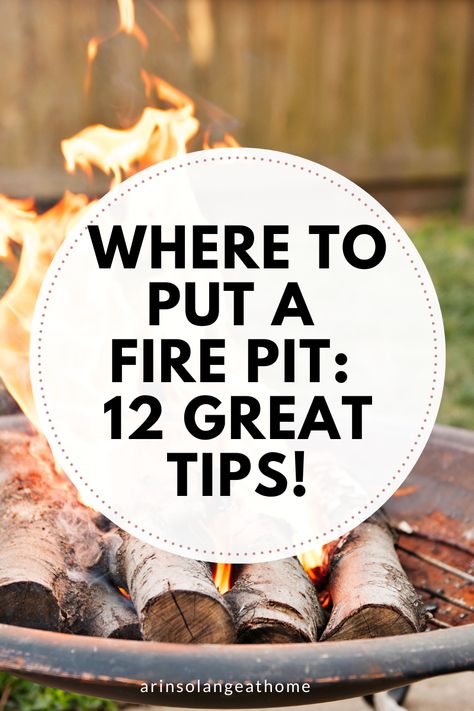 Here are 12 tips on where to put your backyard fire pit. Plus 19 amazing fire pit options that you will love! Where To Place Fire Pit In Backyard, Fire Pit Backyard Diy Seating Areas, Fire Pit Seating Ideas Diy Budget, Sheltered Fire Pit Area, Small Outdoor Patio Ideas With Fire Pit, Garden Fire Pit Area, Circular Stone Fire Pit, Pool Side Fire Pit Ideas, River Rock Fire Pit Area