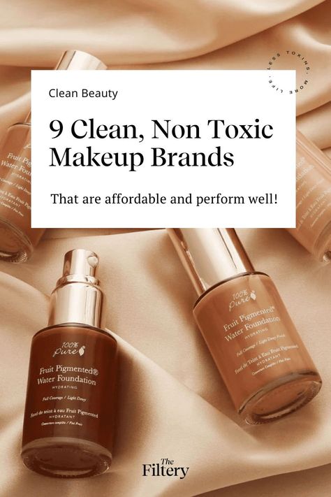 Discover 9 clean, non toxic makeup brands to detoxify your makeup bag. Explore organic makeup options that are free from harmful chemicals and cruelty. From eyeshadows to mascara, these brands offer high quality products without compromising on safety or performance. Elevate your beauty routine with these clean beauty alternatives and embrace a healthier, more radiant you. Cruelty Free Clean Makeup, Natural Makeup Brands Products, Clean Makeup Products Drugstore, Clean Drugstore Makeup, Best Non Toxic Makeup, All Natural Makeup Brands, Clean Foundation Brands, Clean Non Toxic Makeup, Best Clean Makeup Brands