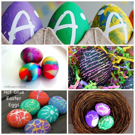 25 Ways for kids to decorate Easter eggs Decorate Easter Eggs, Eggs Ideas, Easter Egg Decorating, Spring Crafts, Kids Stuff, Pom Poms, Tissue Paper, Easter Eggs, This Year