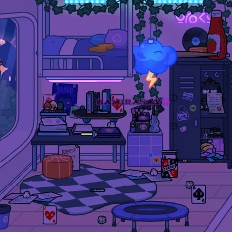 Boy Toca Boca Room, Preppy Room Toca Boca, Toca Boca Room Ideas Neon House, Toca Boca Teen Boy Room Ideas, Toca Boca Boy Room Ideas, Miga World Room Ideas, Toca Boca Teen Room Ideas, Tocaboca Room Ideas, Room Ideas Goth