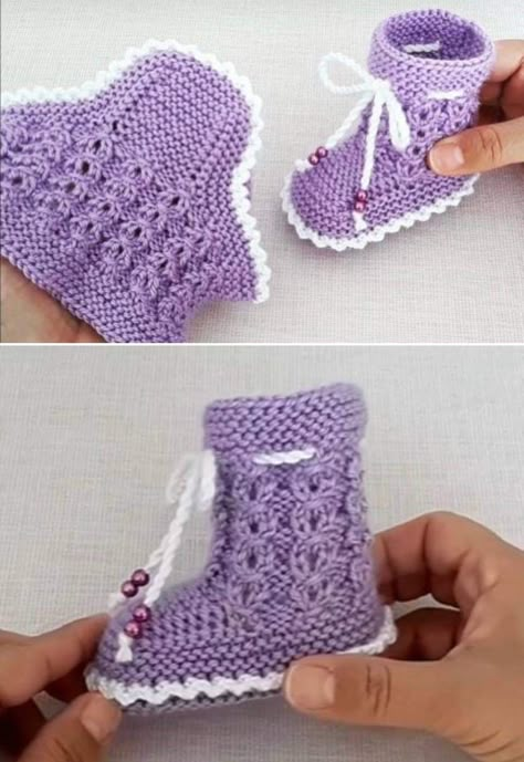 Baby socks free knitting pattern