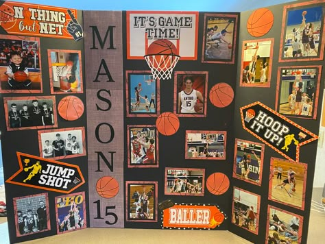 Senior Picture Boards Sports, Senior Poster Board Ideas Lacrosse, Senior Tri Fold Board Ideas Sports, Senior Board Basketball, Senior Night Posters Trifold, Senior Night Posters Basketball Diy, Senior Night Picture Board, Senior Night Photo Board, Senior Night Trifold Board Basketball