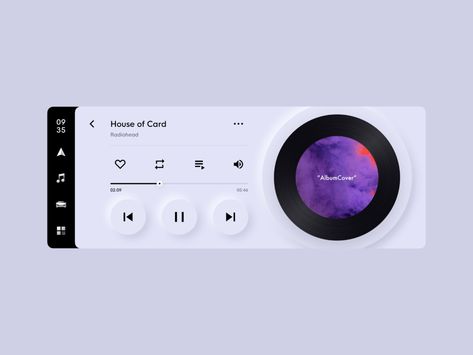 Music Player Design, Car Ui, Ui Design Dashboard, Mobile App Design Inspiration, App Interface Design, Controller Design, Widget Design, Background Design Vector, Mobile Ui Design