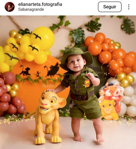 Simba First Birthday Party Ideas, Lion King Photoshoot, Lion King 1st Birthday Party Ideas Boys, Lion King Theme Party 1st Birthdays, Lion King First Birthday Party Ideas, Simba Birthday Party Ideas, Simba Birthday Party, Lion Birthday Theme, Jesus Birthday Party