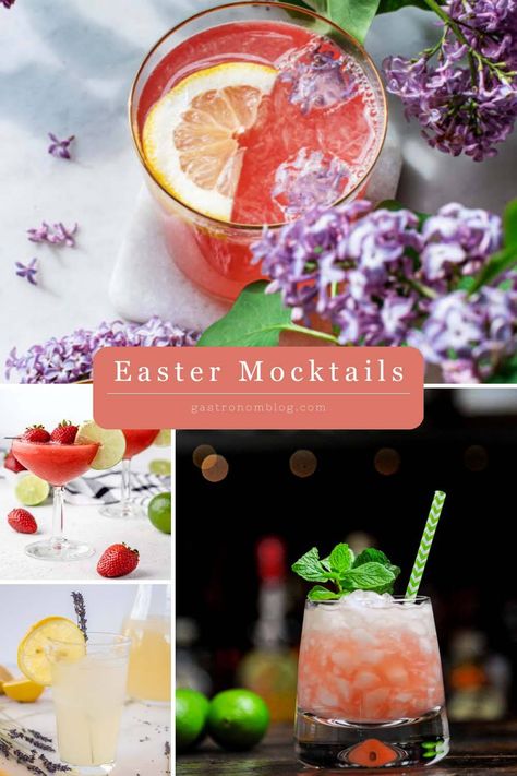 Brunch Drink Ideas, Easter Brunch Drinks, Cocktails For A Party, Easter Themed Recipes, Easter Drinks, Mocktails Recipes, Mocktail Party, Easter Drink, Best Non Alcoholic Drinks