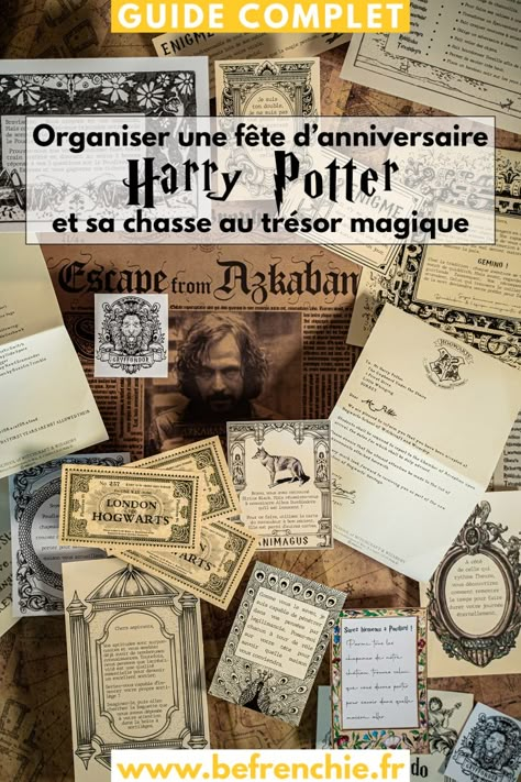 Organiser une fête d' anniversaire Harry Potter & sa chasse au trésor géante - Be Frenchie Harry Potter Unit Study, Invitation Harry Potter, Dragons Harry Potter, Harry Potter Pdf, Gateau Harry Potter, Harry Potter Monopoly, Classe Harry Potter, Harry Potter 9, Harry Otter